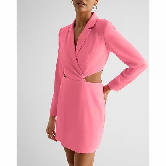 NWT Express Cutout Mini Blazer Dress, XS - Picture 2 of 8